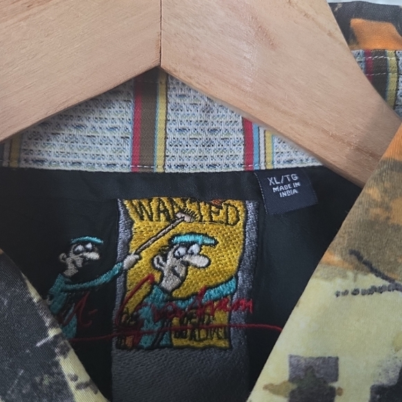 Robert Graham Embroidered Shirt Mens XL RARE Urban Streetwear - Picture 3 of 15